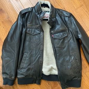 Leather Levi’s bomber like new, never worn